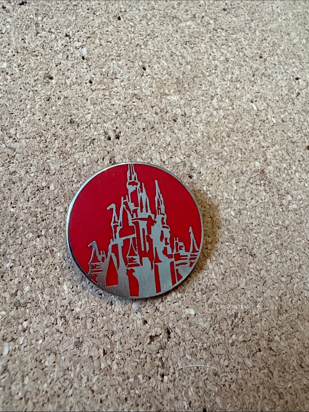 Disney Red and Silver Castle Metal Wall Emblem